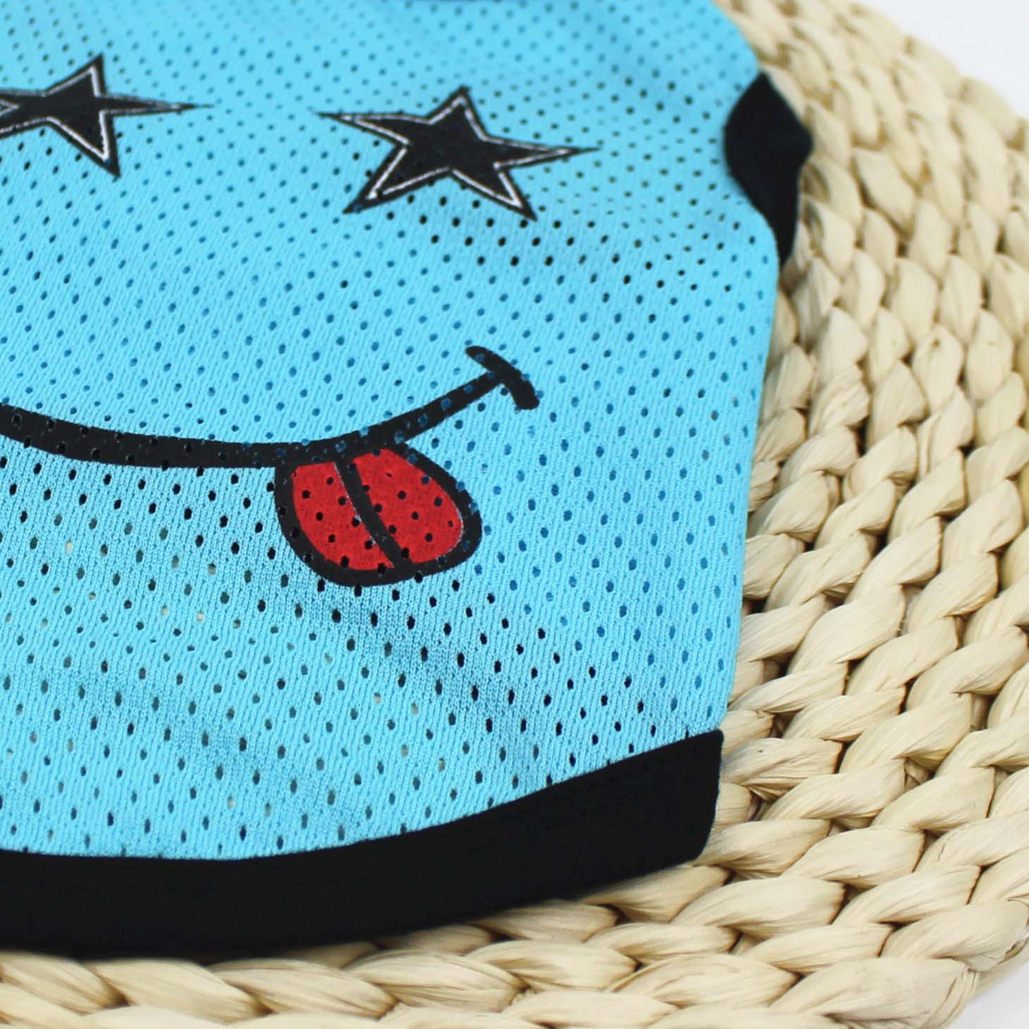 Mesh smiling dog Vest (polyester)JZBP002