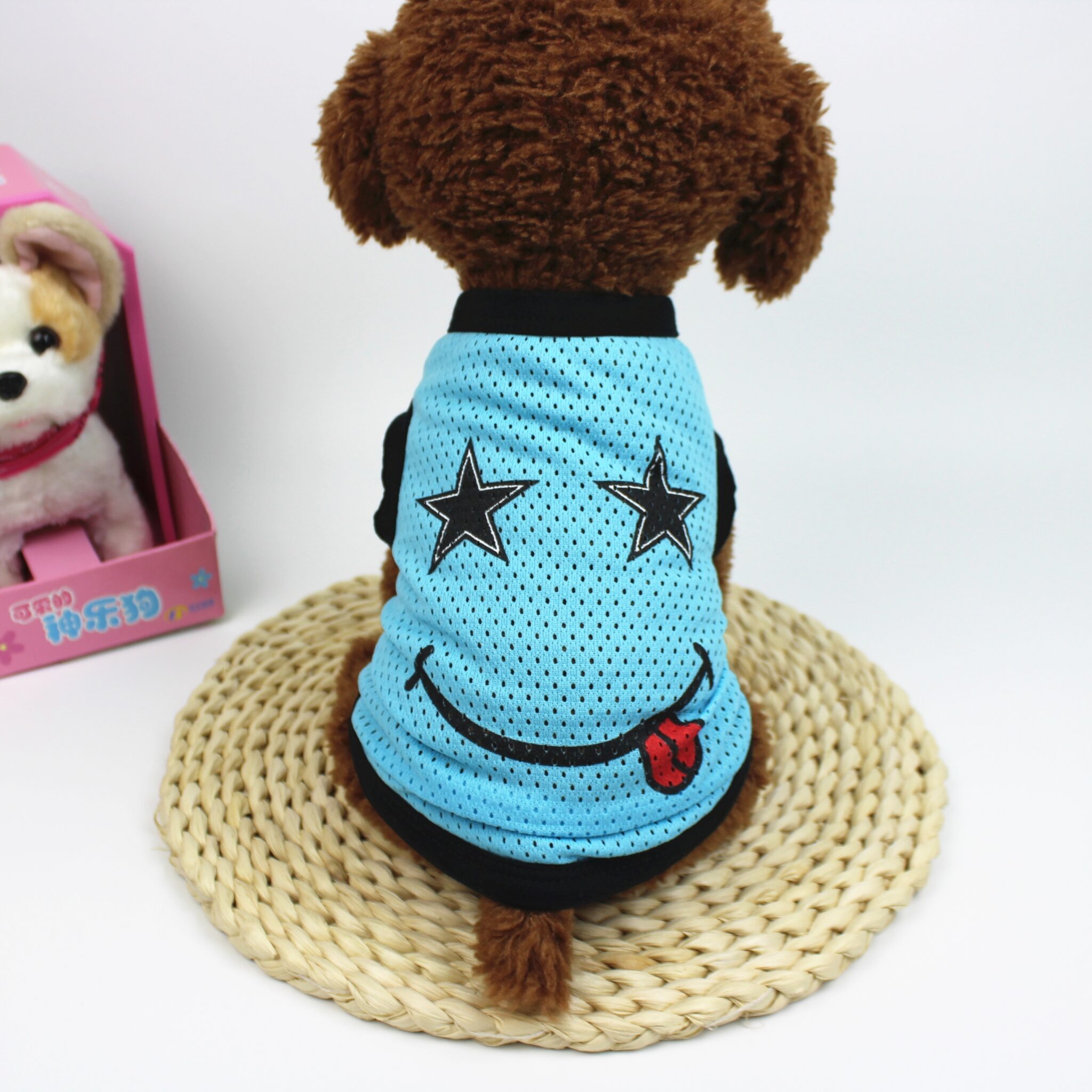 Mesh smiling dog Vest (polyester)JZBP002