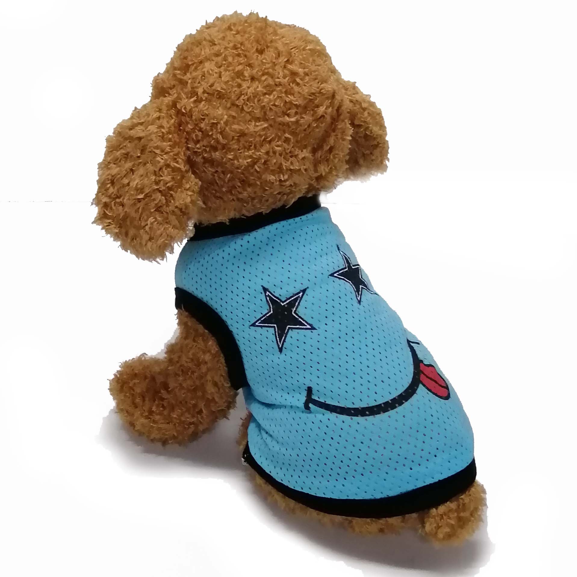 Mesh smiling dog Vest (polyester)JZBP002