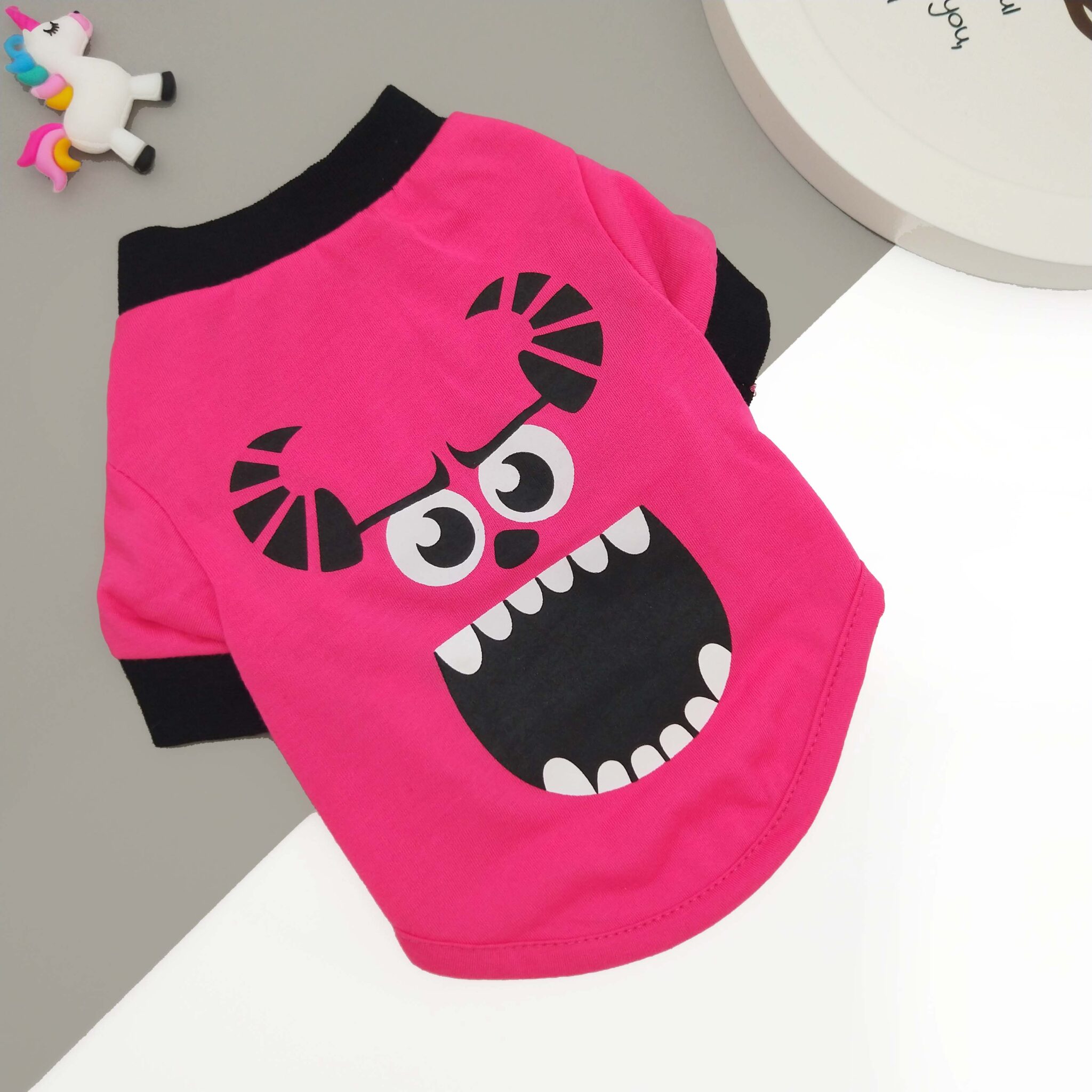 Bull Horned Monster pattern Dog T-shirt (polyester) JZTP111