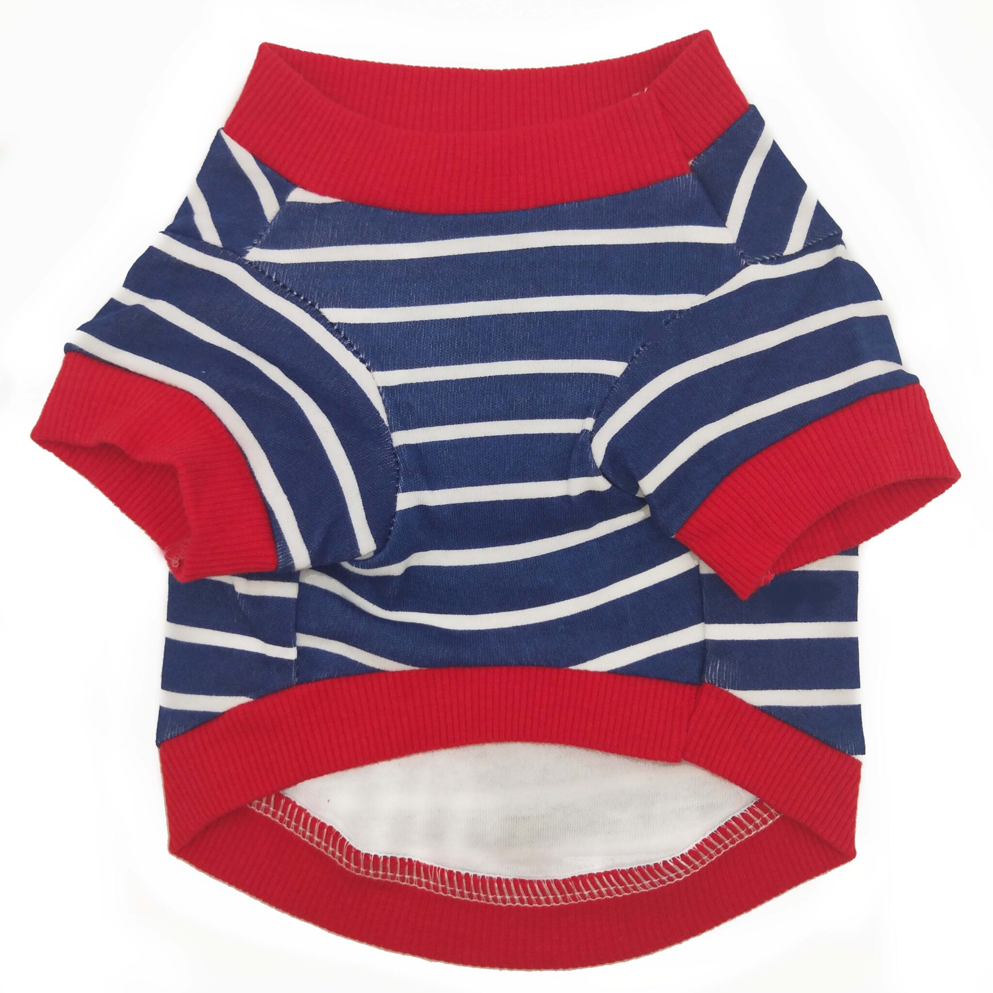 Cartoon printed dog T-shirt with striped monkey (cotton) JZTC020 blue striped monkey