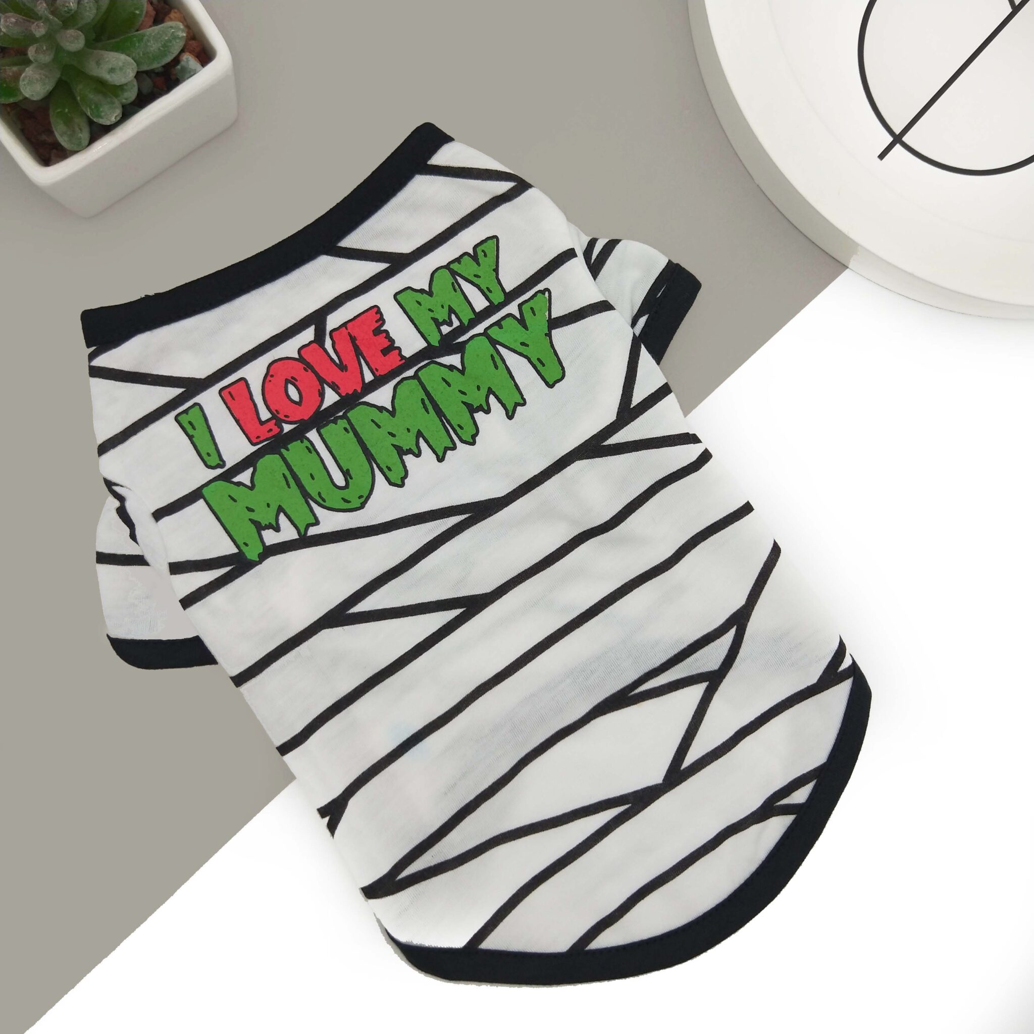 Halloween Series Dog T-shirt (Polyester)JZTP064 I love mummies