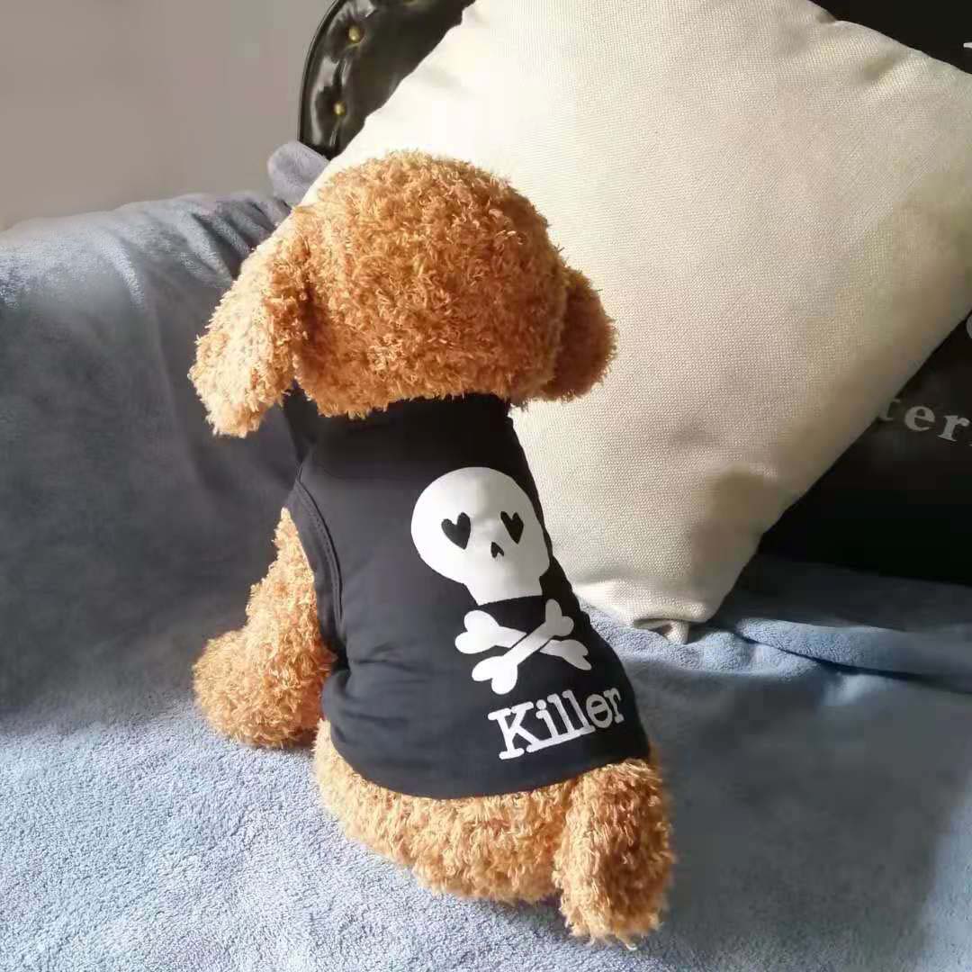 Letter printed dog vest (cotton) JZBC09