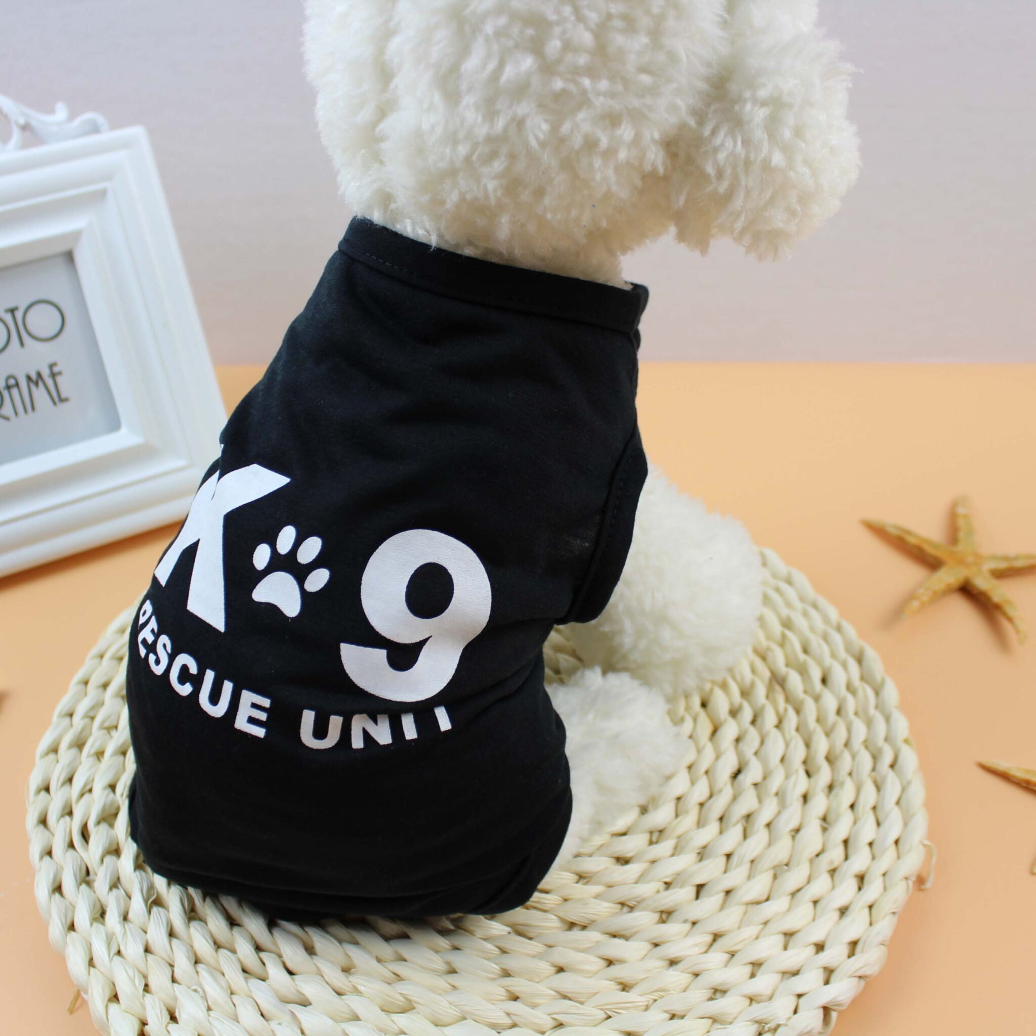 Letter printed dog vest (polyester) JZBP022K9 letters