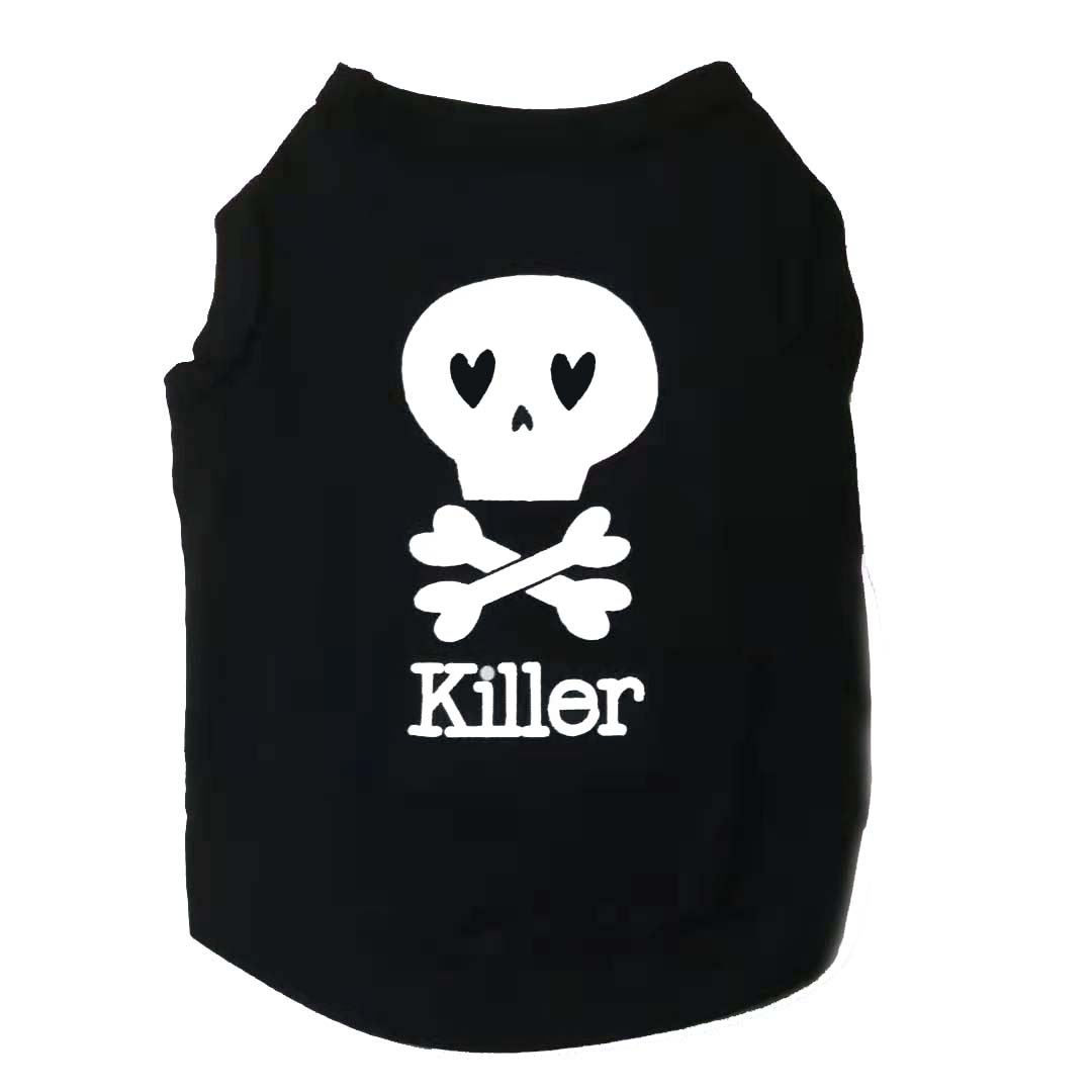 Letter printed dog vest (cotton) JZBC09