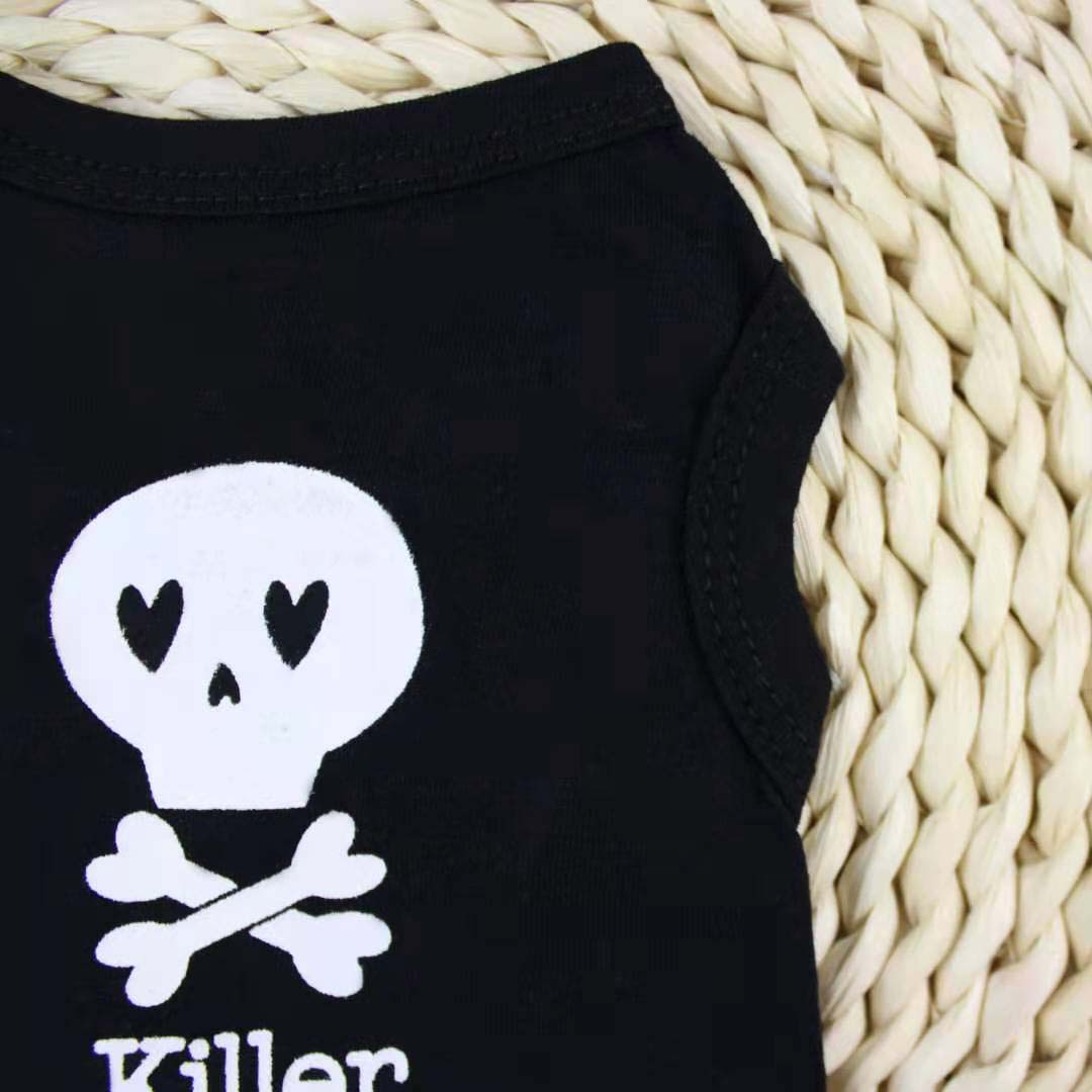 Letter printed dog vest (cotton) JZBC09